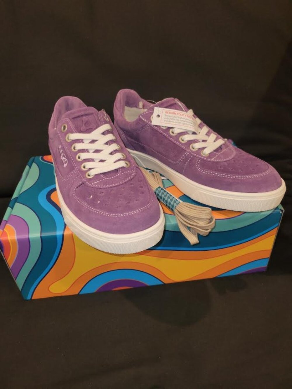 NIB Lazo Hypernova purple suede sneakers, size 7.5